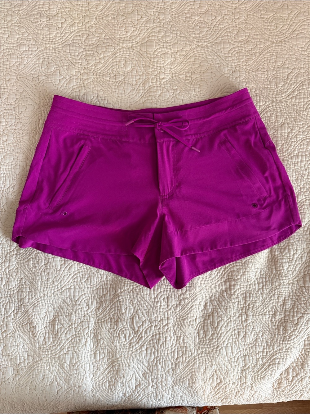 Athleta Fuchsia Drawstring Athletic Shorts